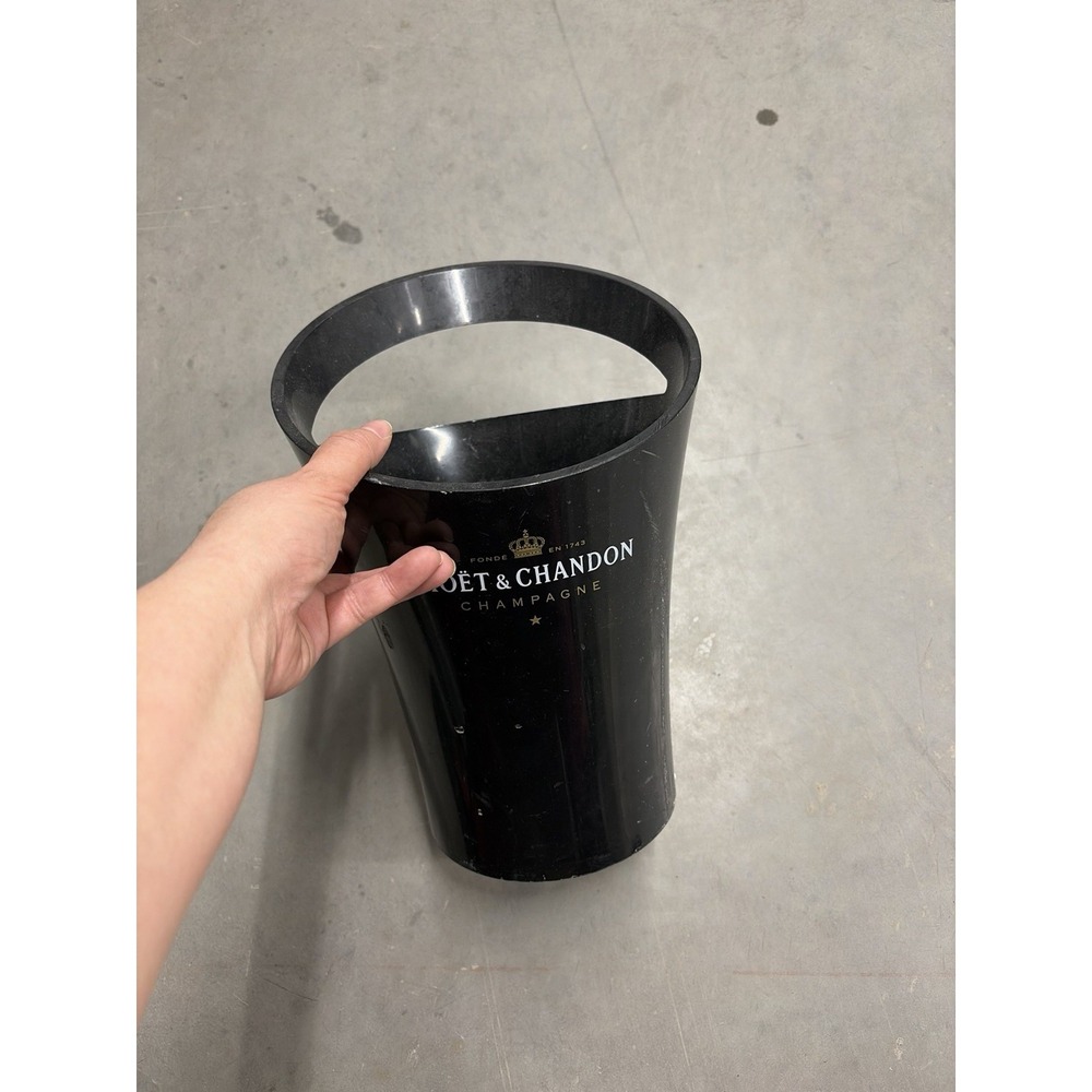 Moet & Chandon Black Champagne ICE‎ BUCKET w/Handle Jean Marc Gady Designer